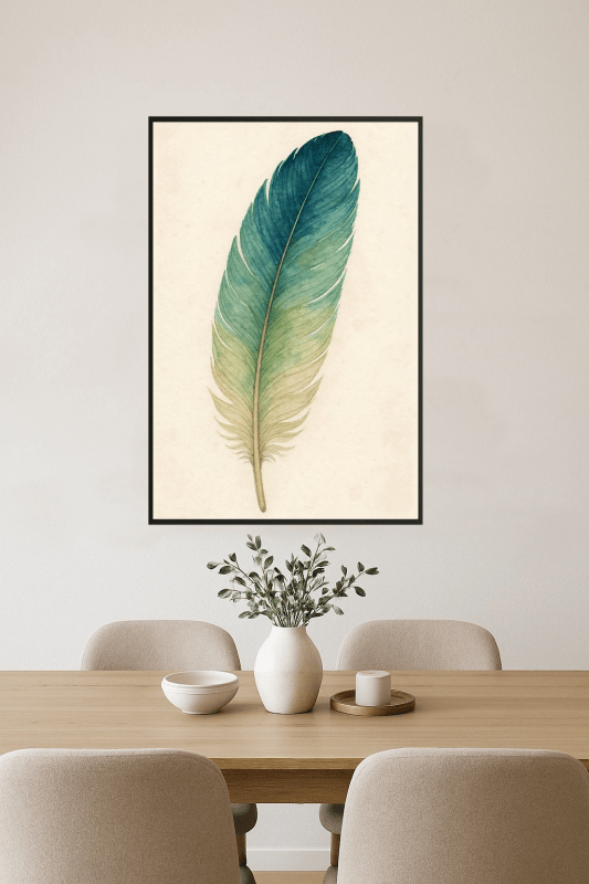 Kolorowa Sztuka Piór w Akwareli - CasaNookDecor