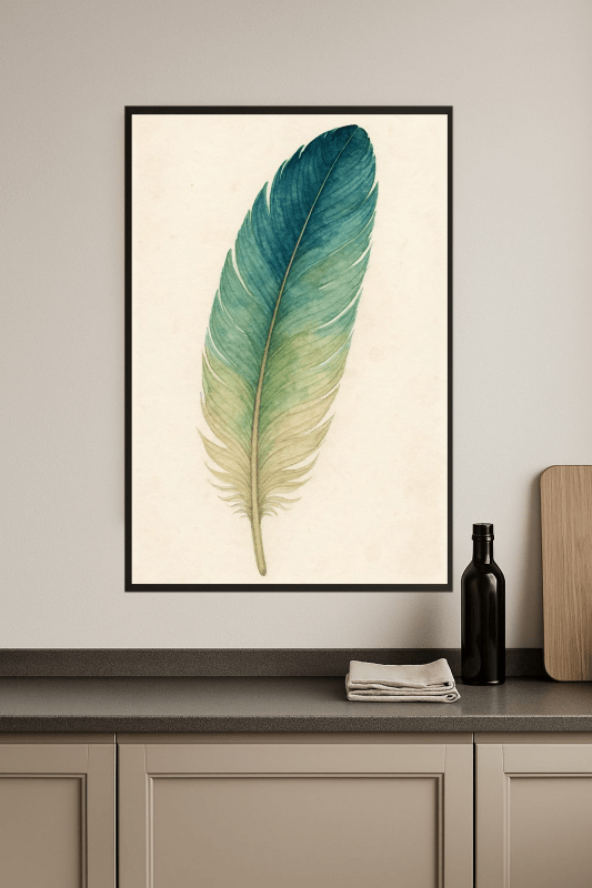 Kolorowa Sztuka Piór w Akwareli - CasaNookDecor