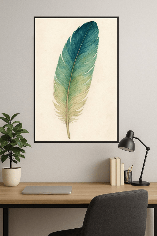 Kolorowa Sztuka Piór w Akwareli - CasaNookDecor