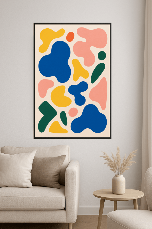 Kolorowe Abstrakcyjne Kształty - Plakat Sztuki - CasaNookDecor