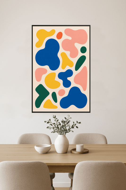 Kolorowe Abstrakcyjne Kształty - Plakat Sztuki - CasaNookDecor