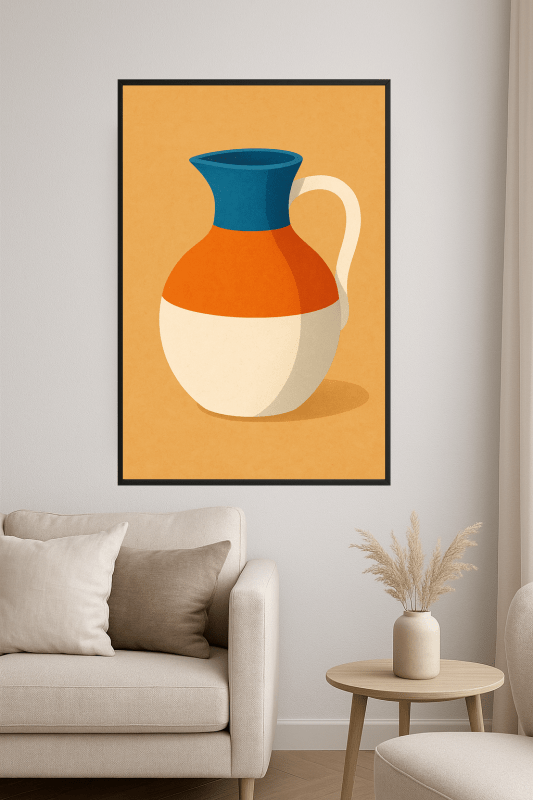 Kolorowy geometryczny dzbanek - CasaNookDecor