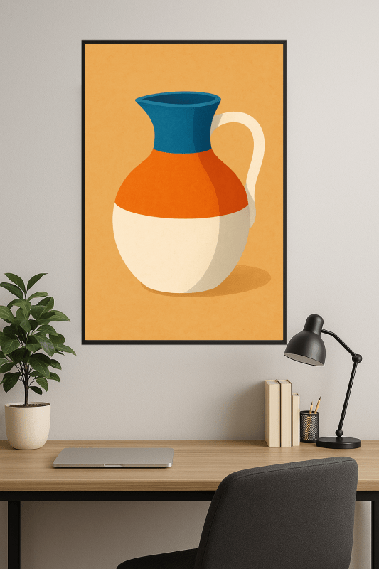 Kolorowy geometryczny dzbanek - CasaNookDecor