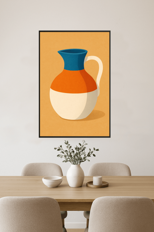 Kolorowy geometryczny dzbanek - CasaNookDecor