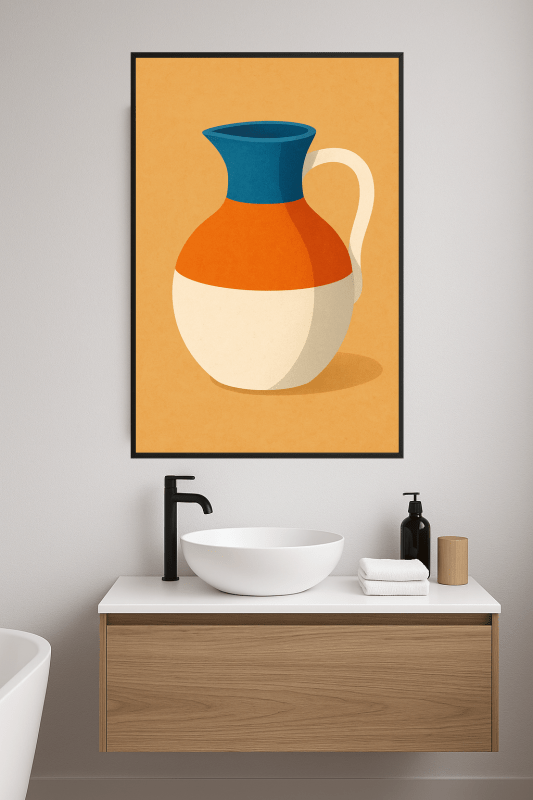 Kolorowy geometryczny dzbanek - CasaNookDecor