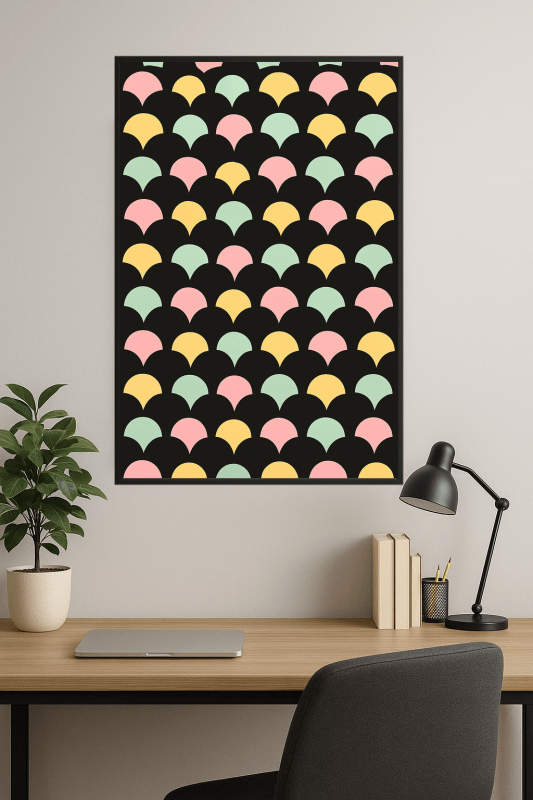 Kolorowy Wzór Muszli Scallop - CasaNookDecor