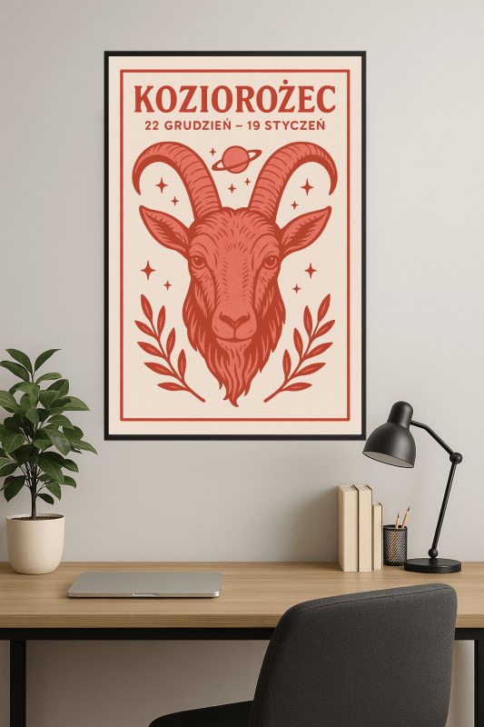 Koziorożec Sztuka Zodiaku - CasaNookDecor