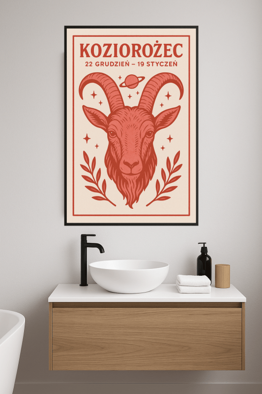 Koziorożec Sztuka Zodiaku - CasaNookDecor