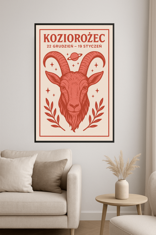 Koziorożec Sztuka Zodiaku - CasaNookDecor