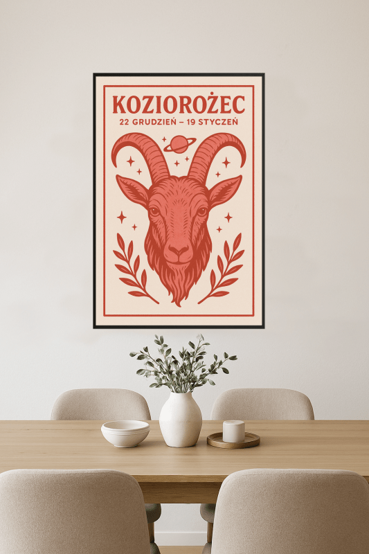 Koziorożec Sztuka Zodiaku - CasaNookDecor