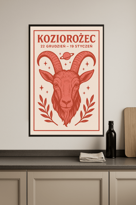 Koziorożec Sztuka Zodiaku - CasaNookDecor