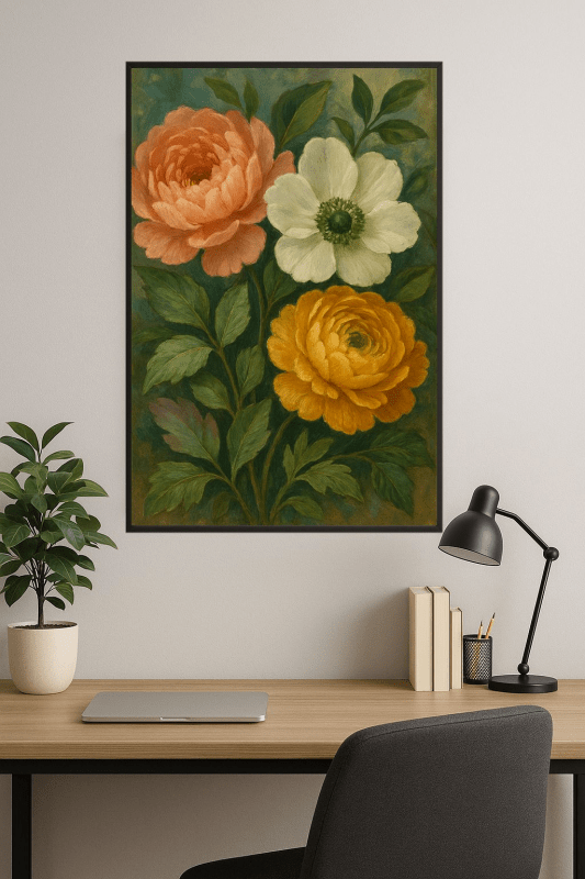 Kwiatowy Akwarelowy Druk Sztuki - CasaNookDecor