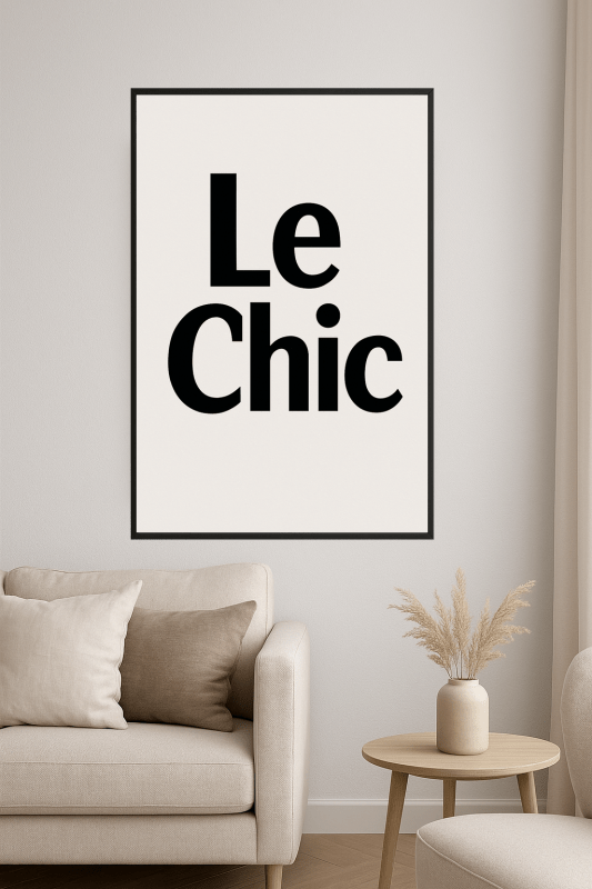 Le Chic Typografia Sztuka - CasaNookDecor
