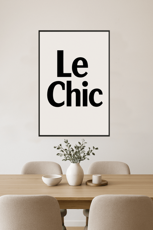 Le Chic Typografia Sztuka - CasaNookDecor