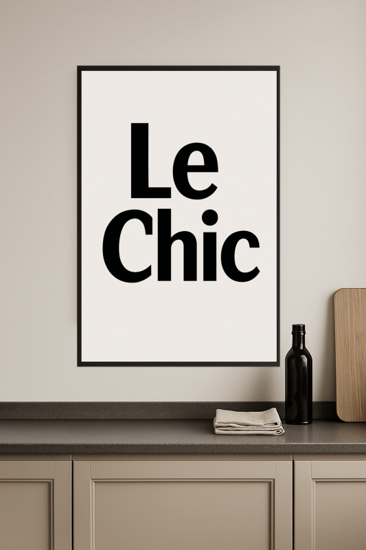 Le Chic Typografia Sztuka - CasaNookDecor