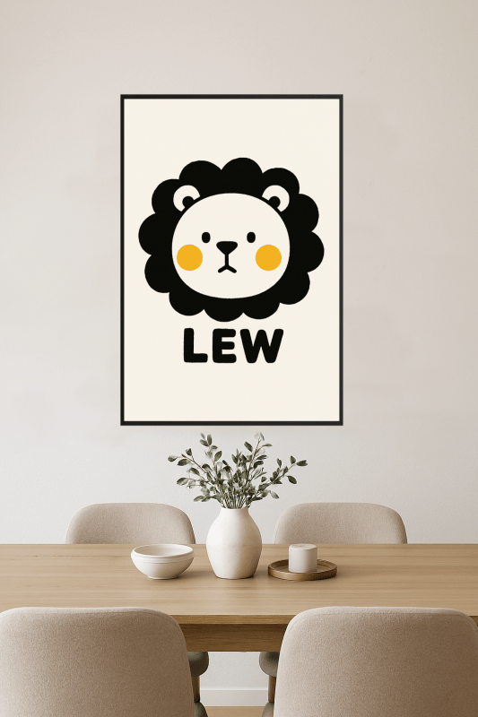 Lew: Kreskówkowy Lew - CasaNookDecor