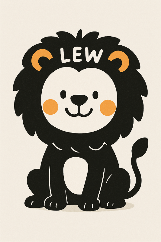 Lew: Kreskówkowy Lew - CasaNookDecor