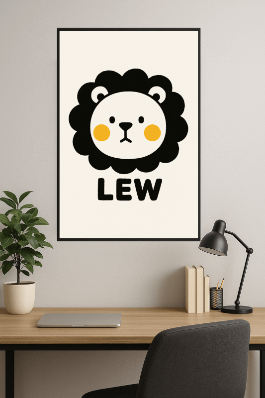 Lew: Kreskówkowy Lew - CasaNookDecor