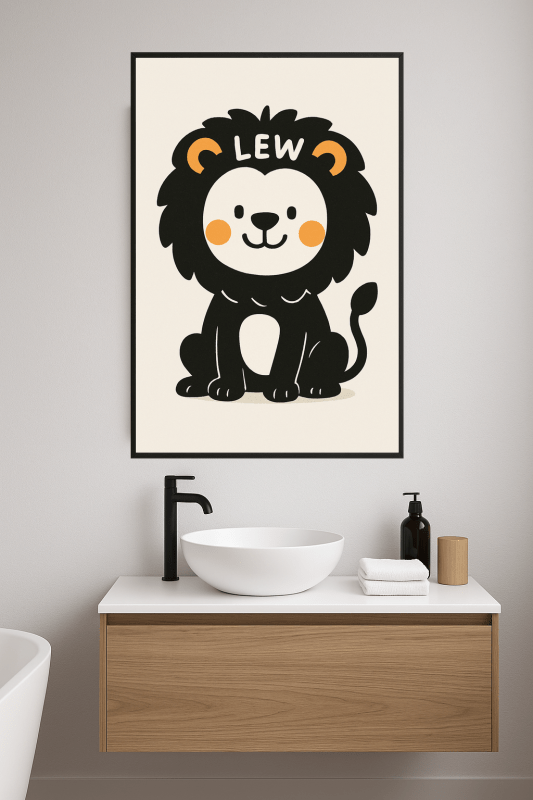 Lew: Kreskówkowy Lew - CasaNookDecor