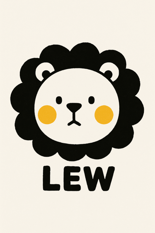 Lew: Kreskówkowy Lew - CasaNookDecor