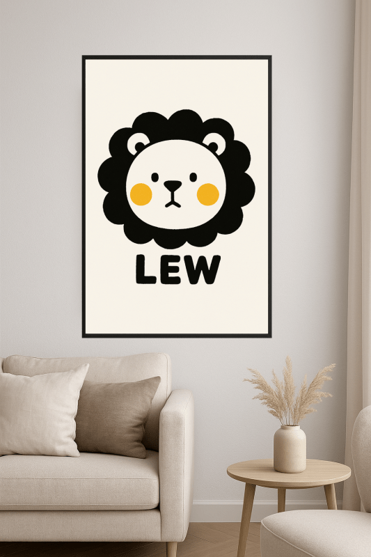 Lew: Kreskówkowy Lew - CasaNookDecor