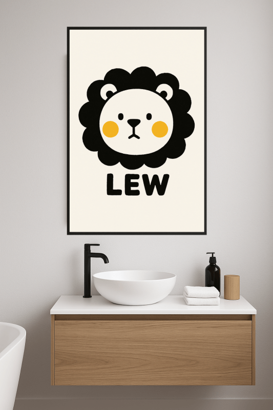 Lew: Kreskówkowy Lew - CasaNookDecor