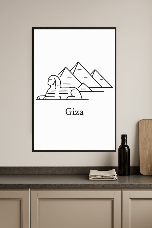 Linia Artystyczna Piramid Gizy i Sfinksa - CasaNookDecor