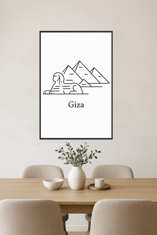 Linia Artystyczna Piramid Gizy i Sfinksa - CasaNookDecor