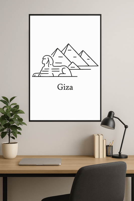 Linia Artystyczna Piramid Gizy i Sfinksa - CasaNookDecor
