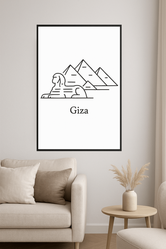 Linia Artystyczna Piramid Gizy i Sfinksa - CasaNookDecor