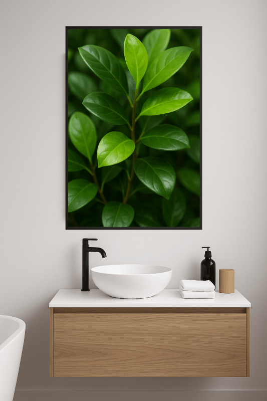 Lśniący Zielony Wzór Roślinny - CasaNookDecor