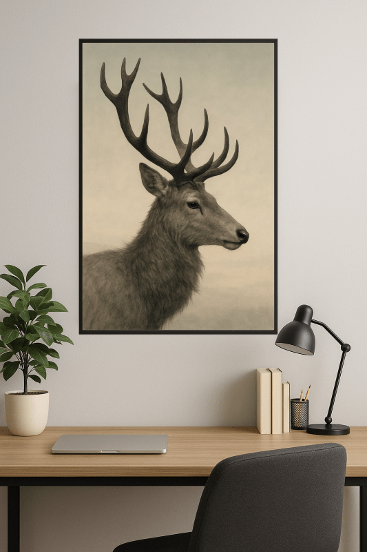Majestatyczny Profil Jelenia - CasaNookDecor