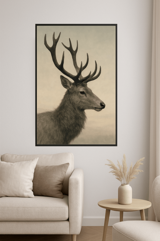 Majestatyczny Profil Jelenia - CasaNookDecor