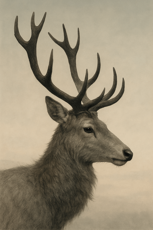 Majestatyczny Profil Jelenia - CasaNookDecor