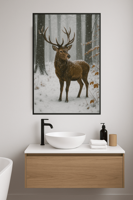 Majestatyczny Zimowy Jeleń - CasaNookDecor