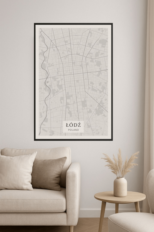 Mapa Łodzi w Polsce - CasaNookDecor