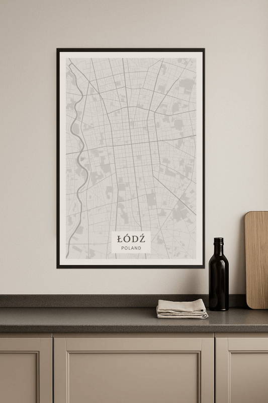 Mapa Łodzi w Polsce - CasaNookDecor