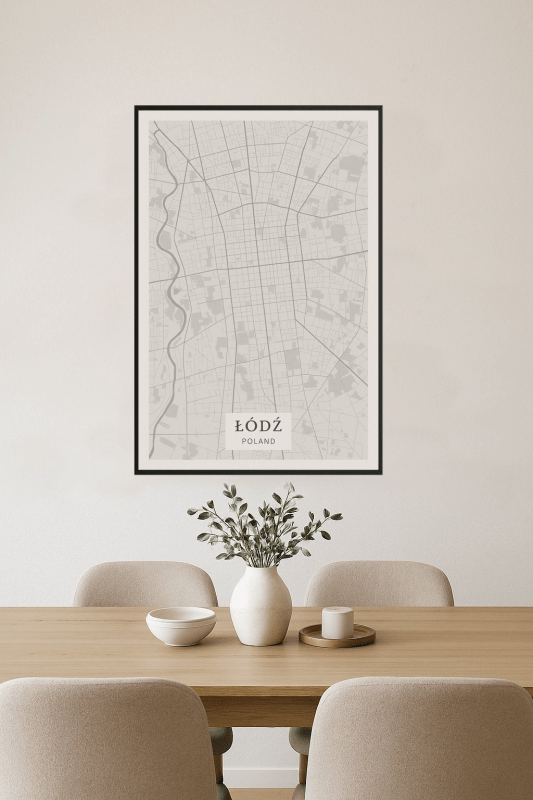 Mapa Łodzi w Polsce - CasaNookDecor