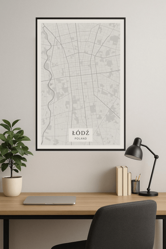 Mapa Łodzi w Polsce - CasaNookDecor