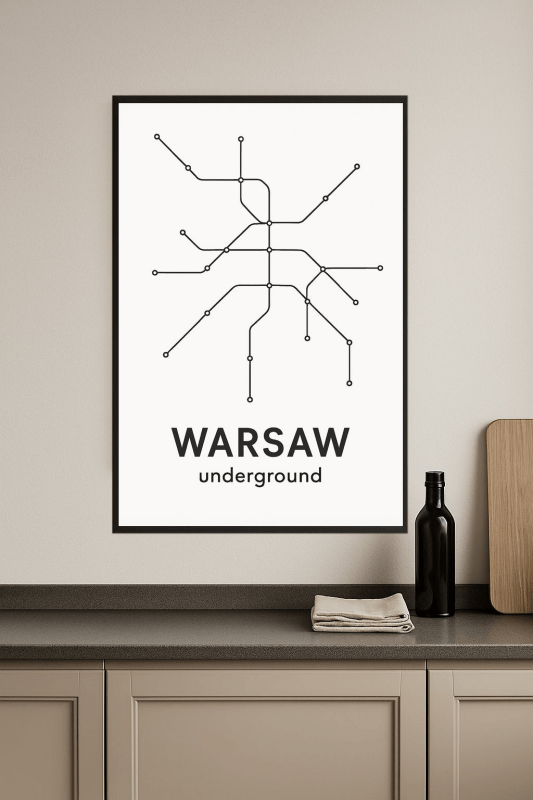 Mapa Metra Warszawy - CasaNookDecor