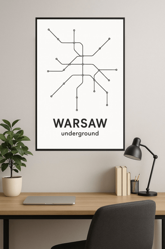 Mapa Metra Warszawy - CasaNookDecor