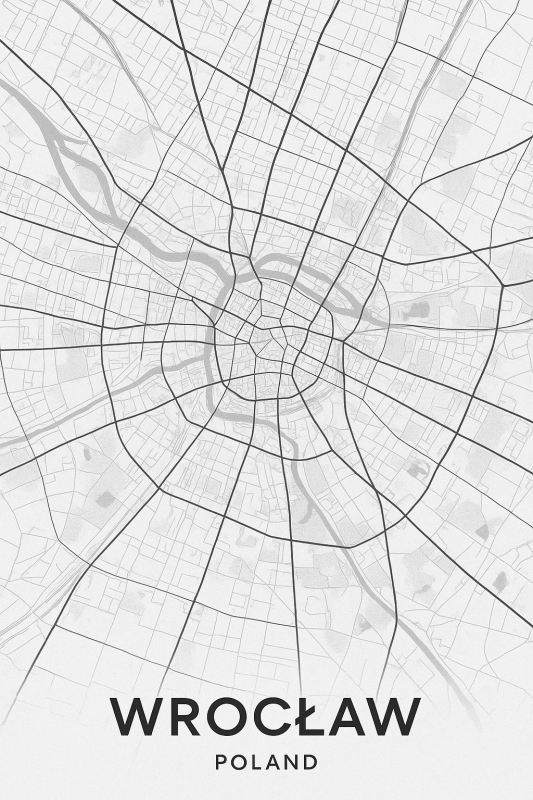 Mapa Miasta Wrocławia - CasaNookDecor
