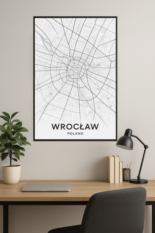 Mapa Miasta Wrocławia - CasaNookDecor
