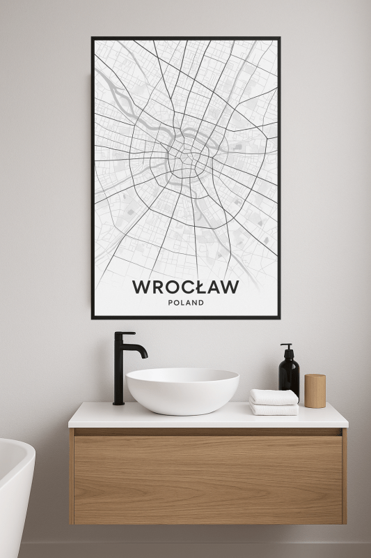 Mapa Miasta Wrocławia - CasaNookDecor