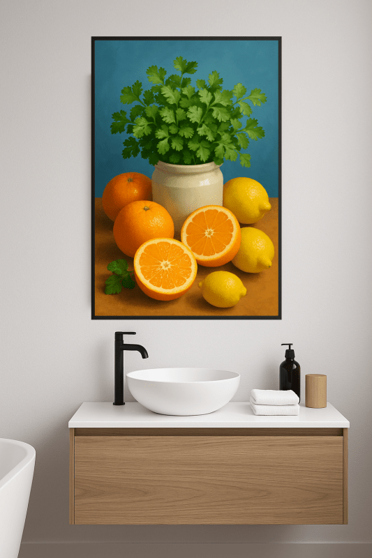 Martwa Natura z Cytrusami i Ziołami - CasaNookDecor