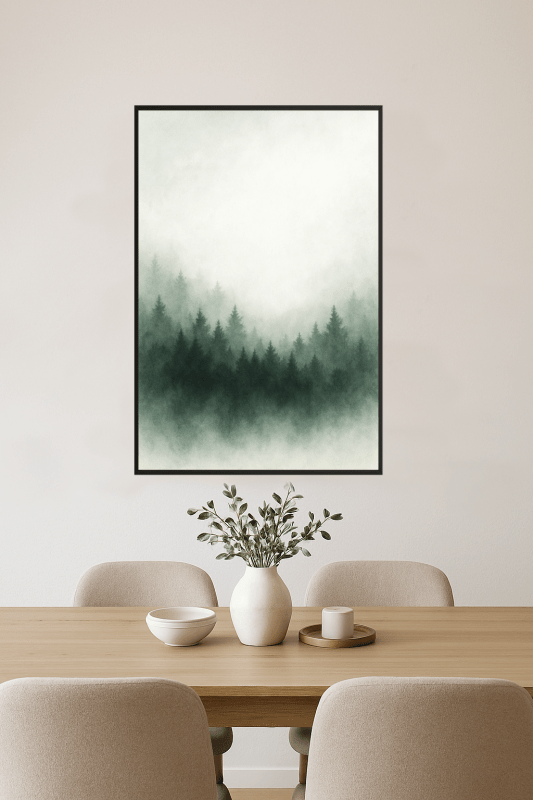Mgliste Krajobrazy Lasu - CasaNookDecor