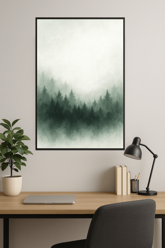 Mgliste Krajobrazy Lasu - CasaNookDecor
