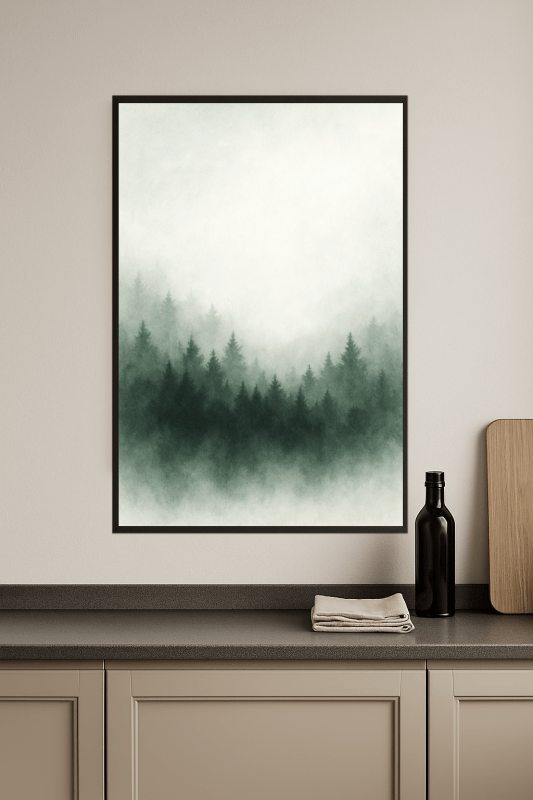 Mgliste Krajobrazy Lasu - CasaNookDecor