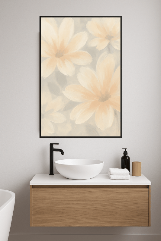 Miękka Abstrakcyjna Sztuka Kwiatowa - CasaNookDecor