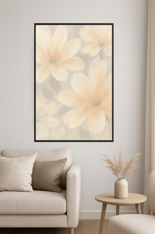 Miękka Abstrakcyjna Sztuka Kwiatowa - CasaNookDecor
